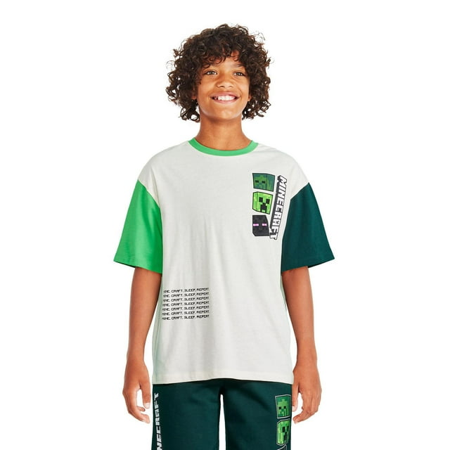 Minecraft Boys' Colour Blocking Tee