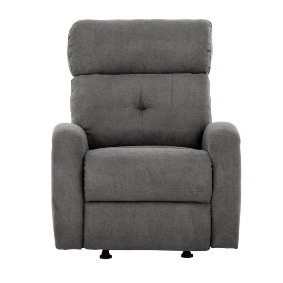 Josephine Fauteuil à bascule inclinable manuel de 38 po en gris foncé