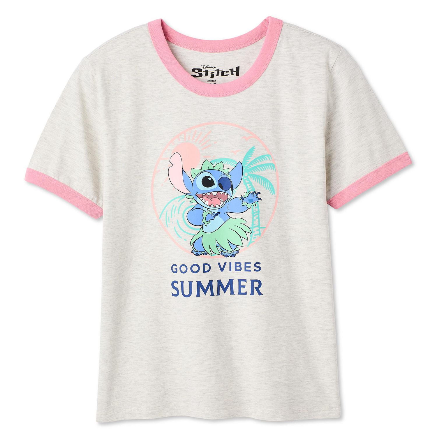 Disney Women's Stitch Ringer T-Shirt
