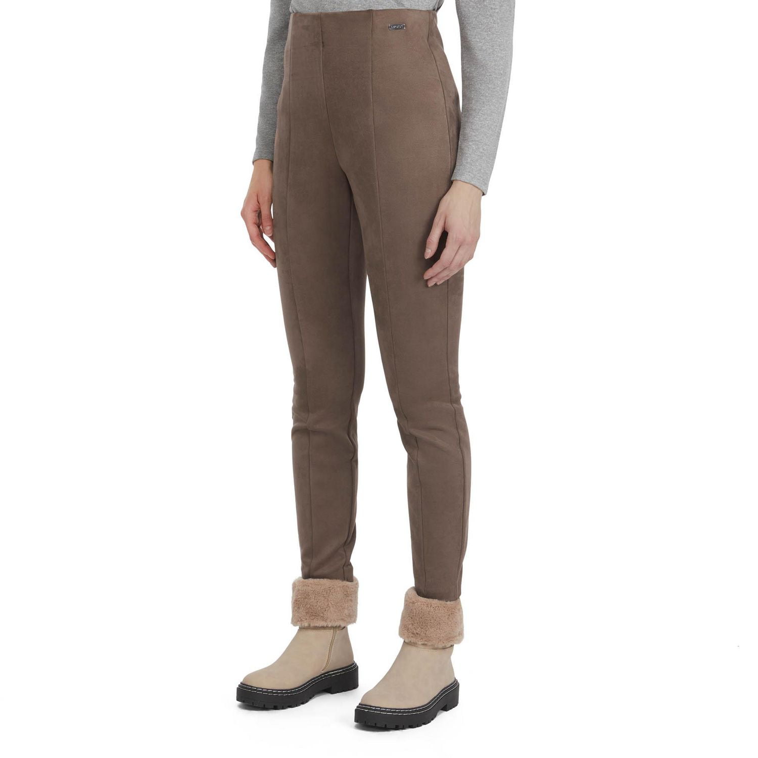 Brown hotsell suede leggings