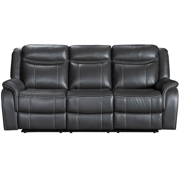 Declan 85 in. Dark Grey Motion Sofa with Cupholder