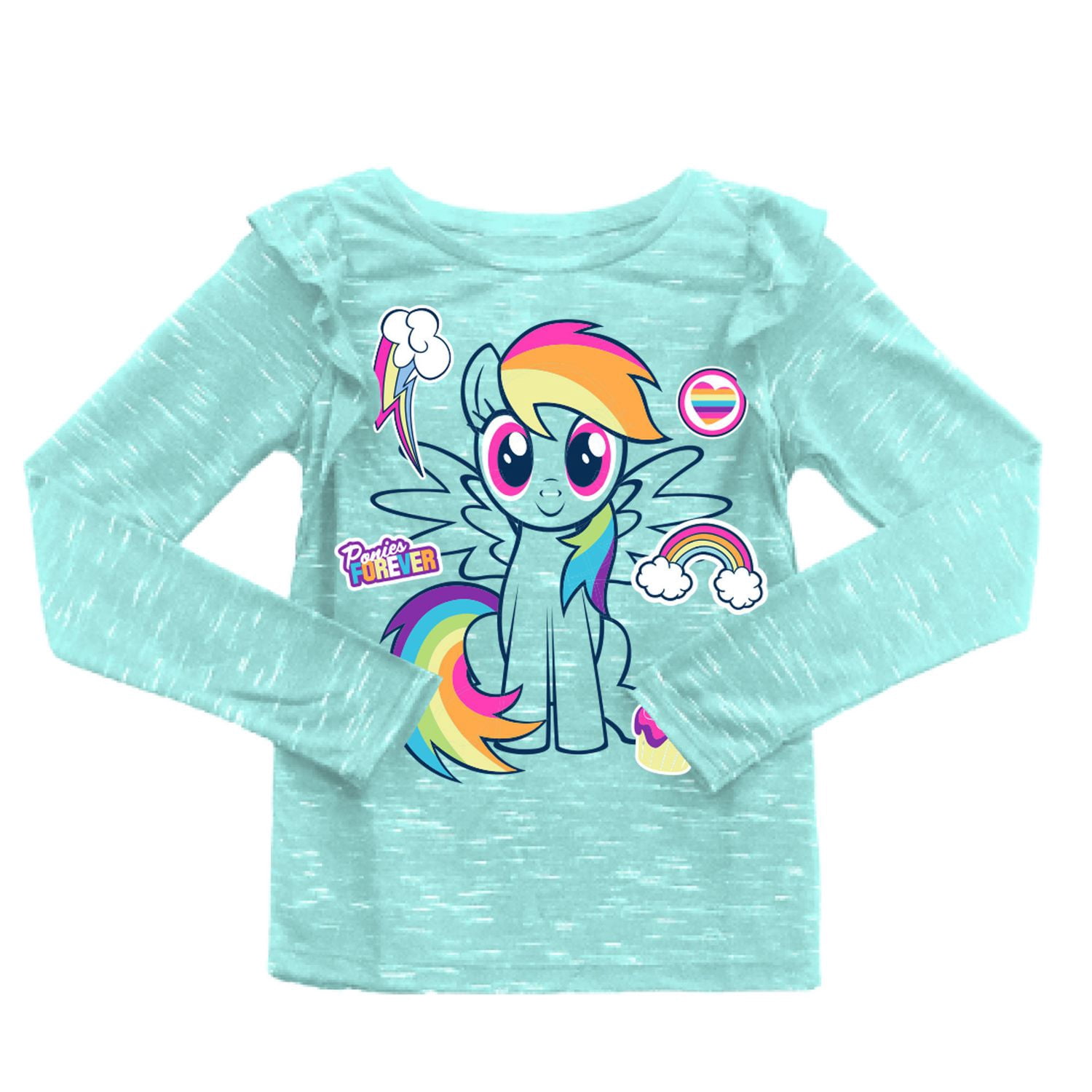 MLP Girls Long Sleeve Ruffle Tee | Walmart Canada