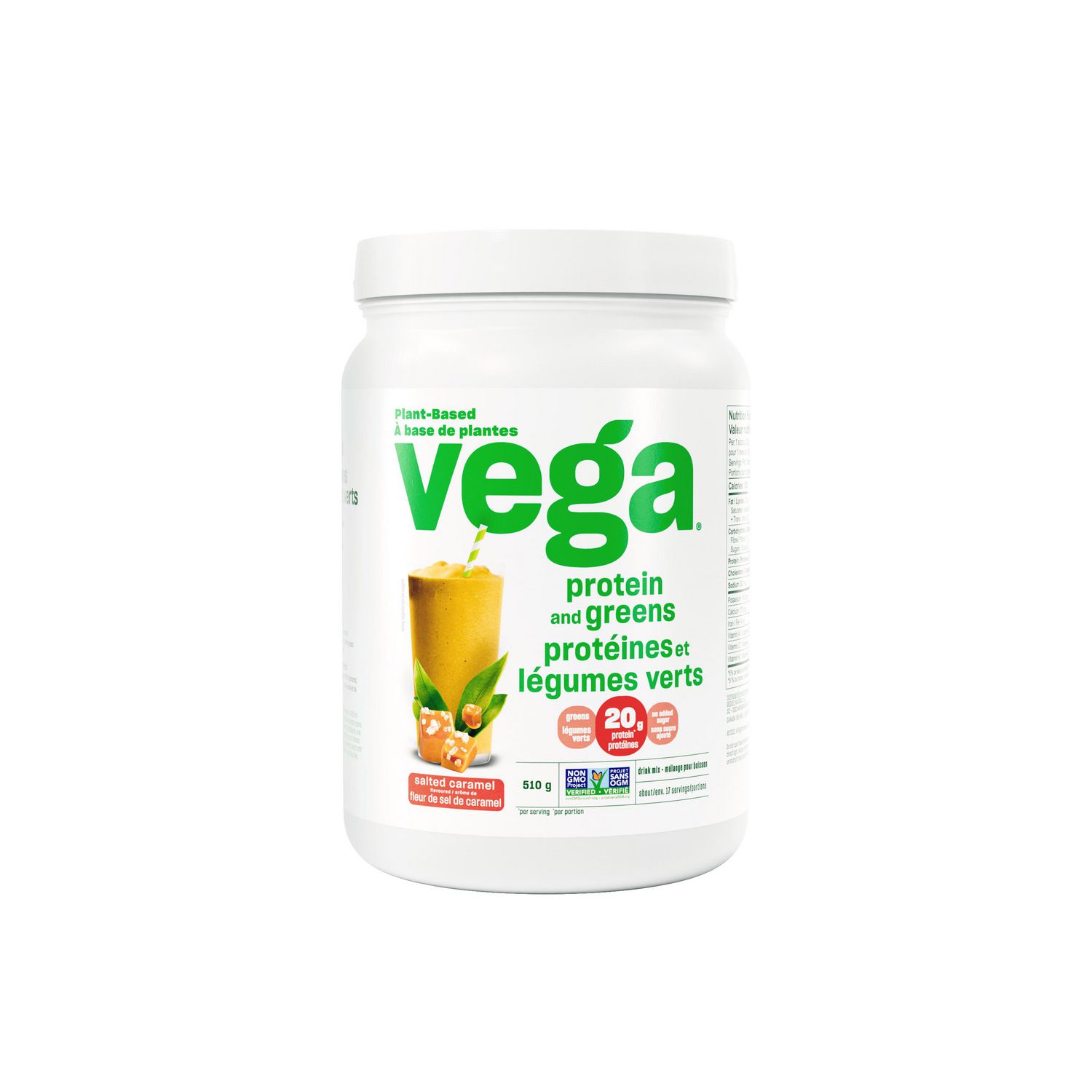 Vega Protein & Greens Plant-Based Protein Powder, Salted Caramel