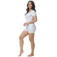 thumbnail image 2 of Secret Sleep Pointelle Romper with Lattice Edge-Online Exclusive, 2 of 4