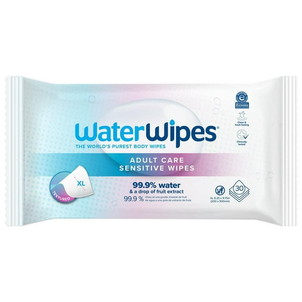 Lingettes bébé biodégradables originales WaterWipes, hypoallergéniques pour  peaux sensibles - 60CT WaterWipes 60CT 