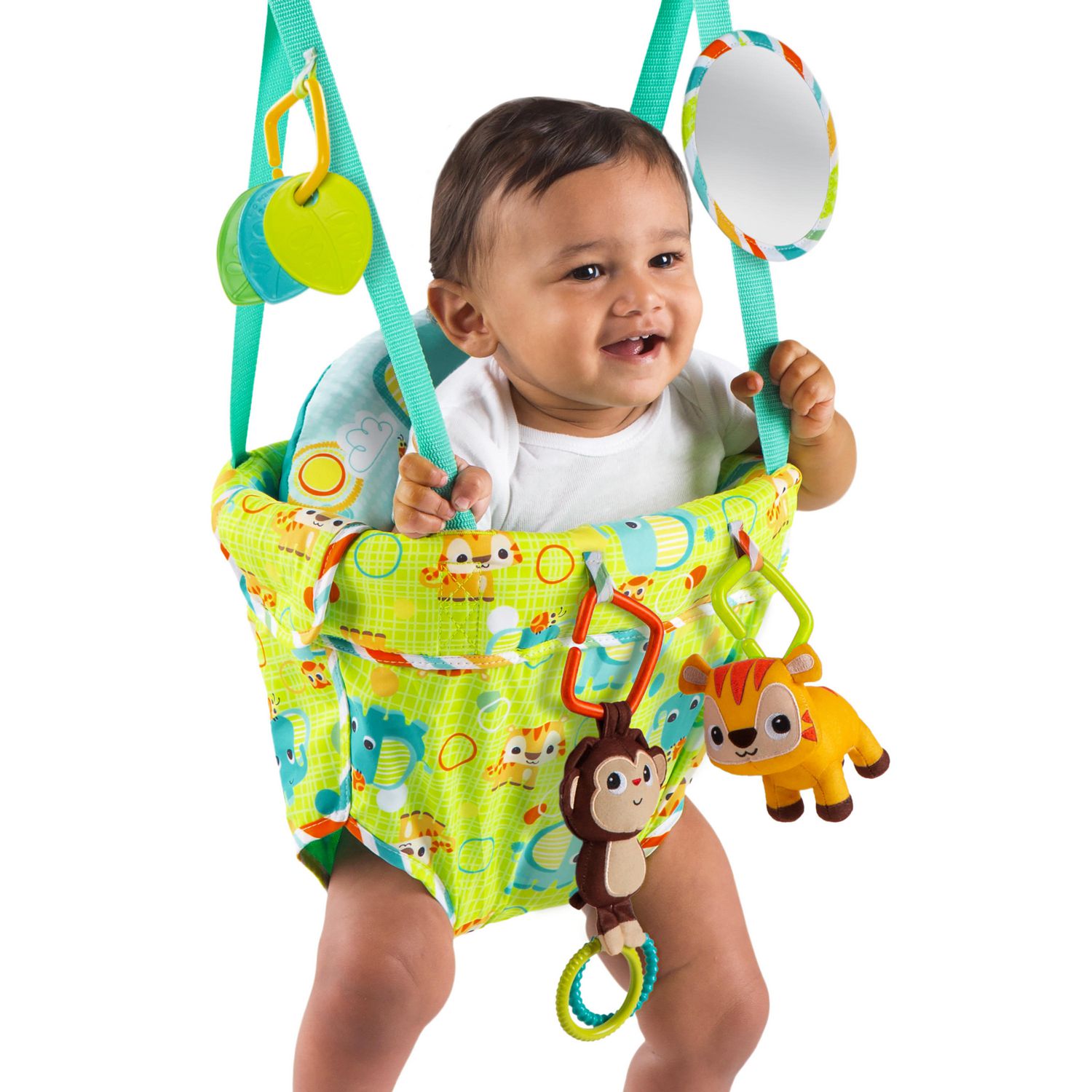 Bright starts smiling hot sale safari activity jumper