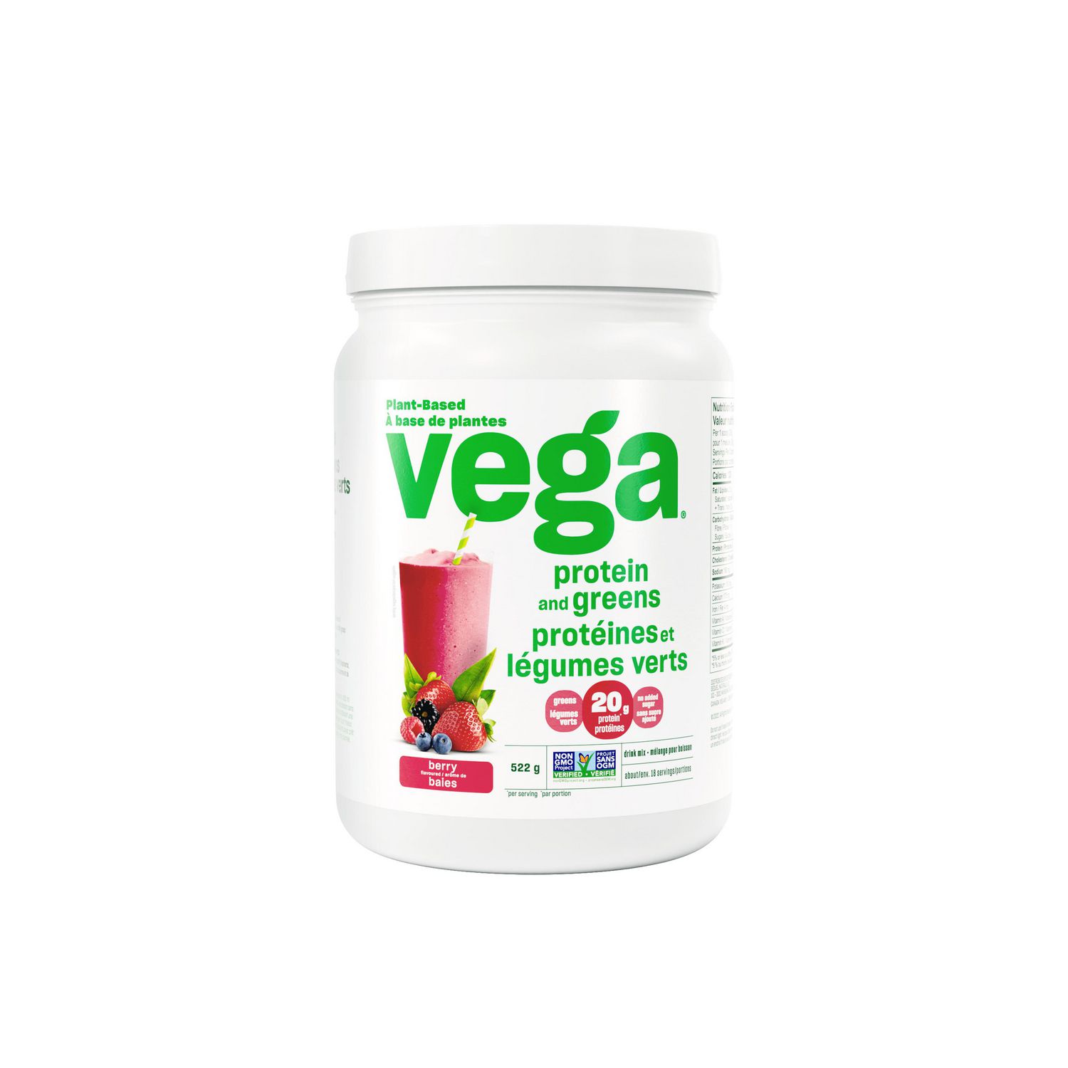 Vega Protein & Greens Protein Powder, Berry