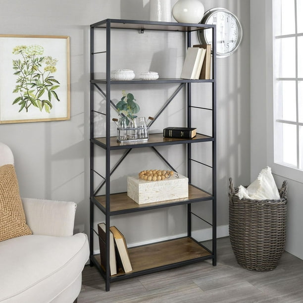 Manor Park 4 Shelf Rustic Wood Bookcase Multiple Finishes Walmart.ca