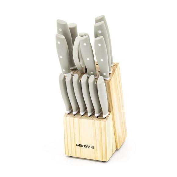 Farberware 15-Piece Soft Grip Knife Block Set