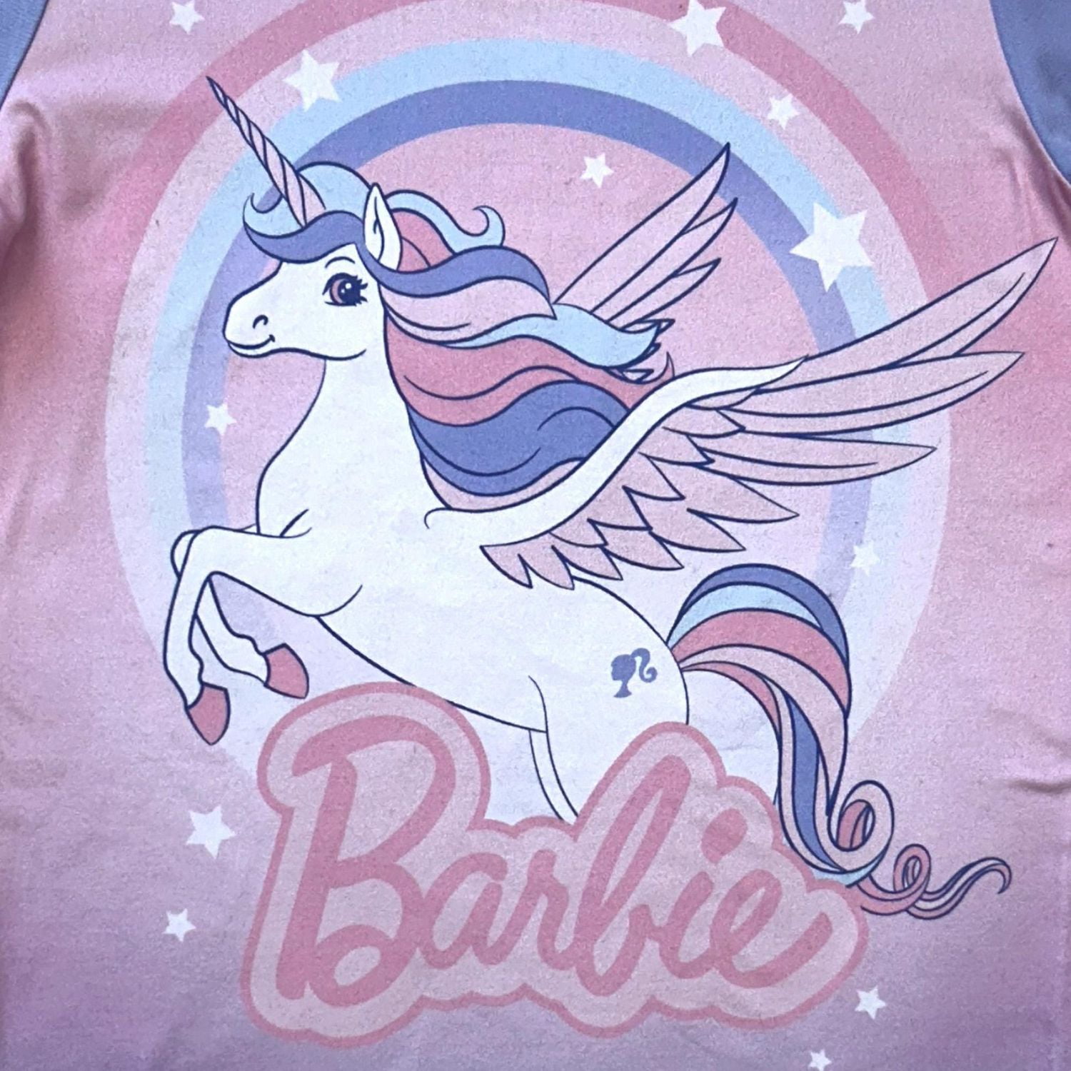 BARBIE L'ensemble de pyjama 2 pièces pour filles comprend un haut à manches longues à col rond et un pantalon assorti sur toute la longueur avec une taille élastique