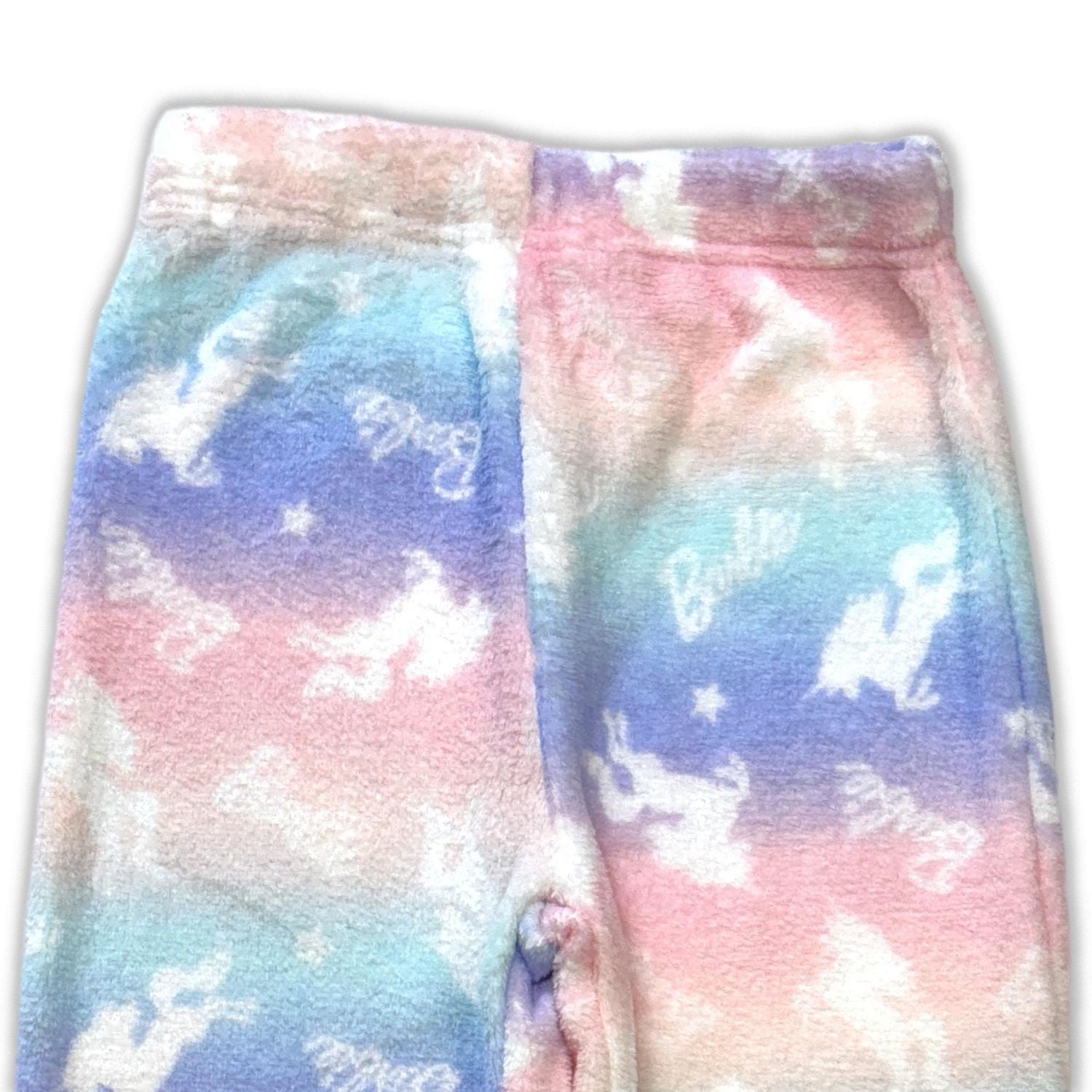 BARBIE L'ensemble de pyjama 2 pièces pour filles comprend un haut à manches longues à col rond et un pantalon assorti sur toute la longueur avec une taille élastique