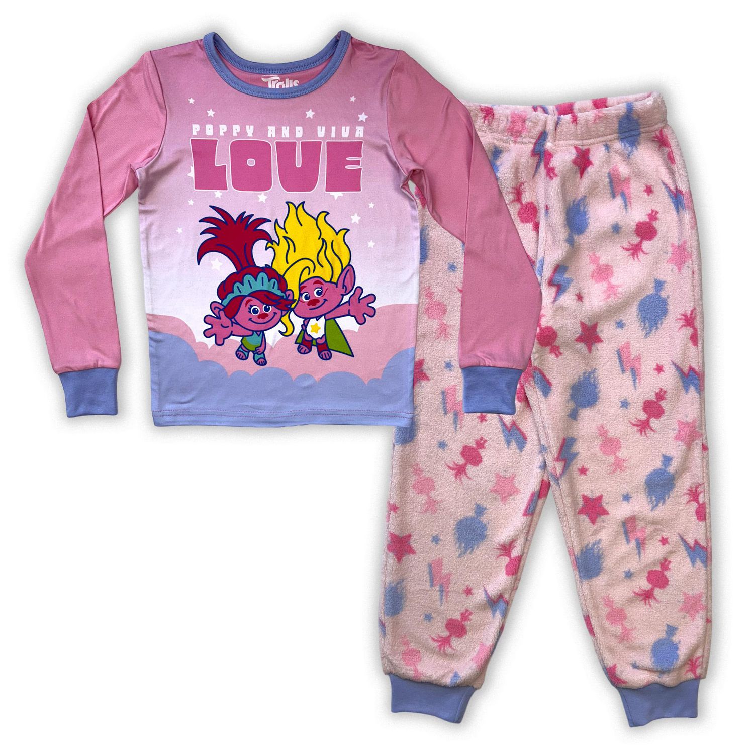 Trolls L'ensemble de pyjama 2 pièces pour filles comprend un haut