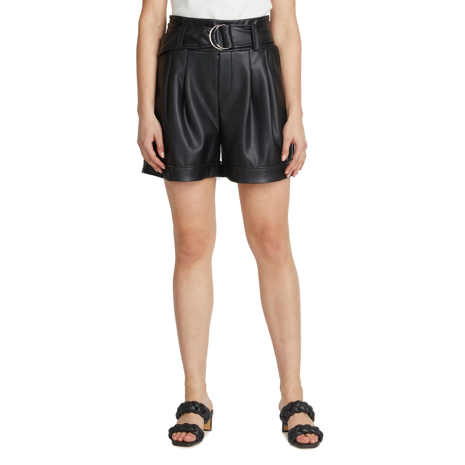 Mexx short à ceinture en faux cuir pour femme
