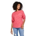 thumbnail image 1 of No Boundaries Women's Oversized Long Sleeve Tee, 1 of 6