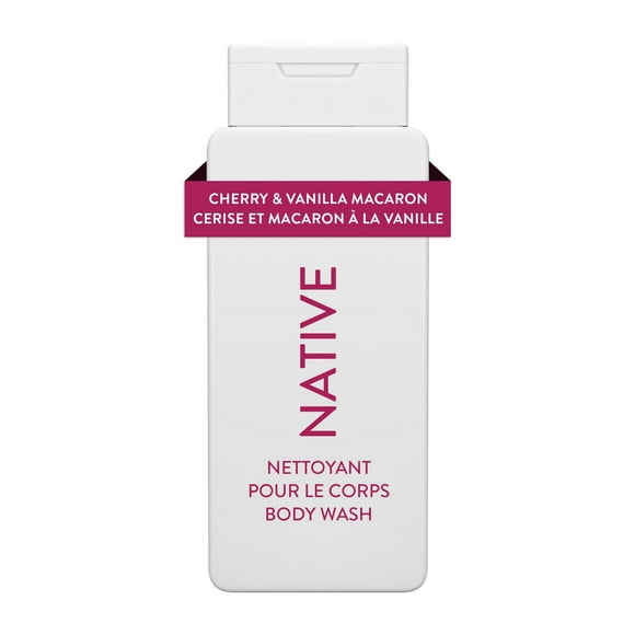 Native – Nettoyant pour le corps Cerise et macaron à la vanille - sans sulfate, sans parabènes
