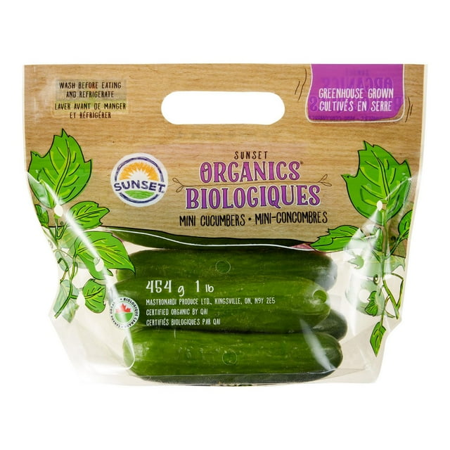 Mini concombres biologiques Sunset Grown 1 lb