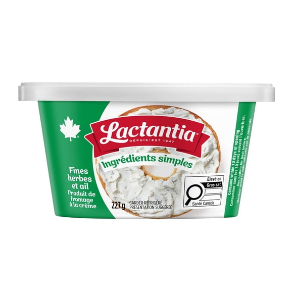 Lactantia Cream Cheese Herb and Garlic, Simple Ingredients