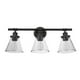Globe Electric Parker 3-Light Metal Vanity Light, Clear Glass Shades - image 1 of 9