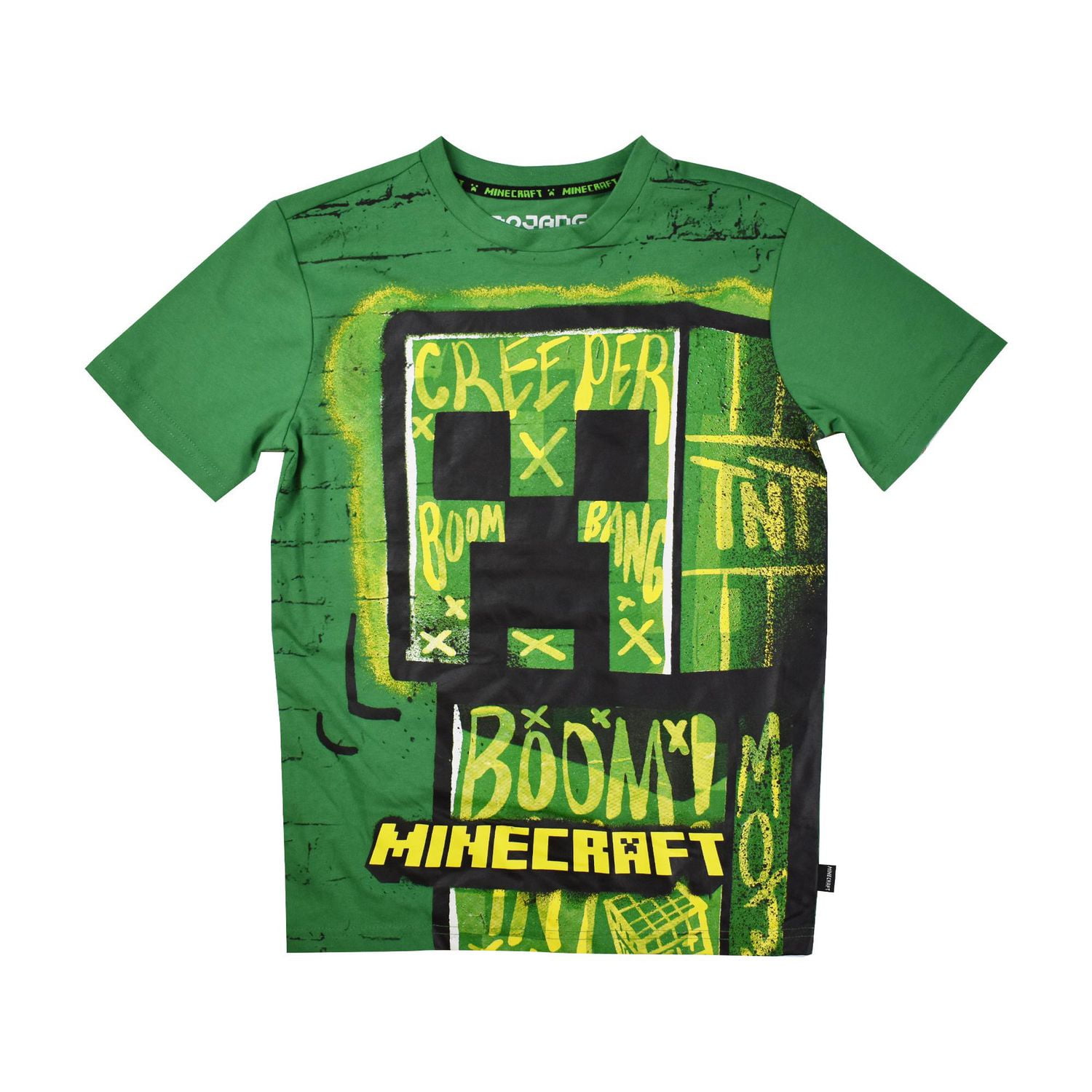 Boys Minecraft Graffiti Creep Short Sleeve T-Shirt
