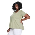 thumbnail image 2 of Lane Bryant Women's Plus V-Neck Strappy Swing Top, 2 of 5