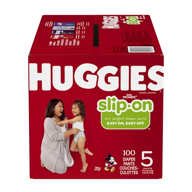 Couches Huggies Little Movers Slip-On, Emballage MC