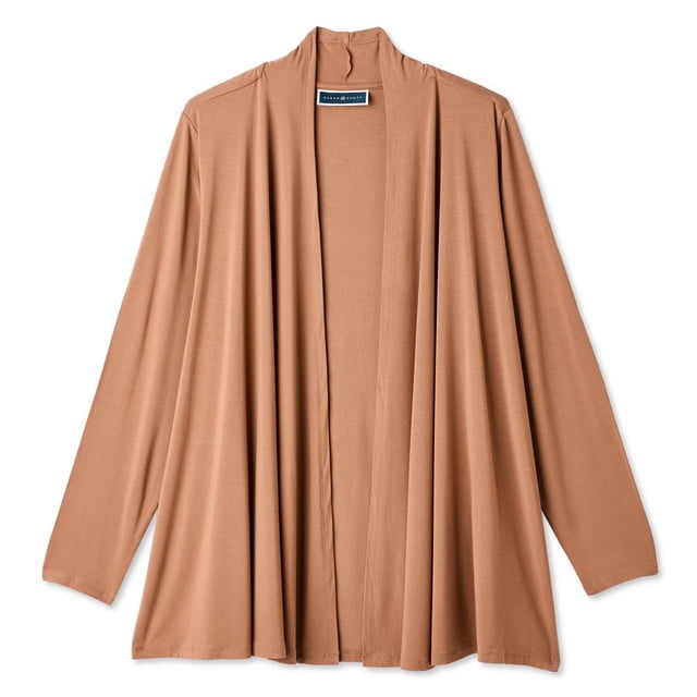 Karen Scott Women's Plus Cascading Cardigan