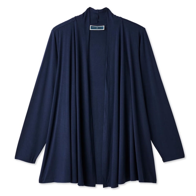 Karen Scott Women's Plus Cascading Cardigan