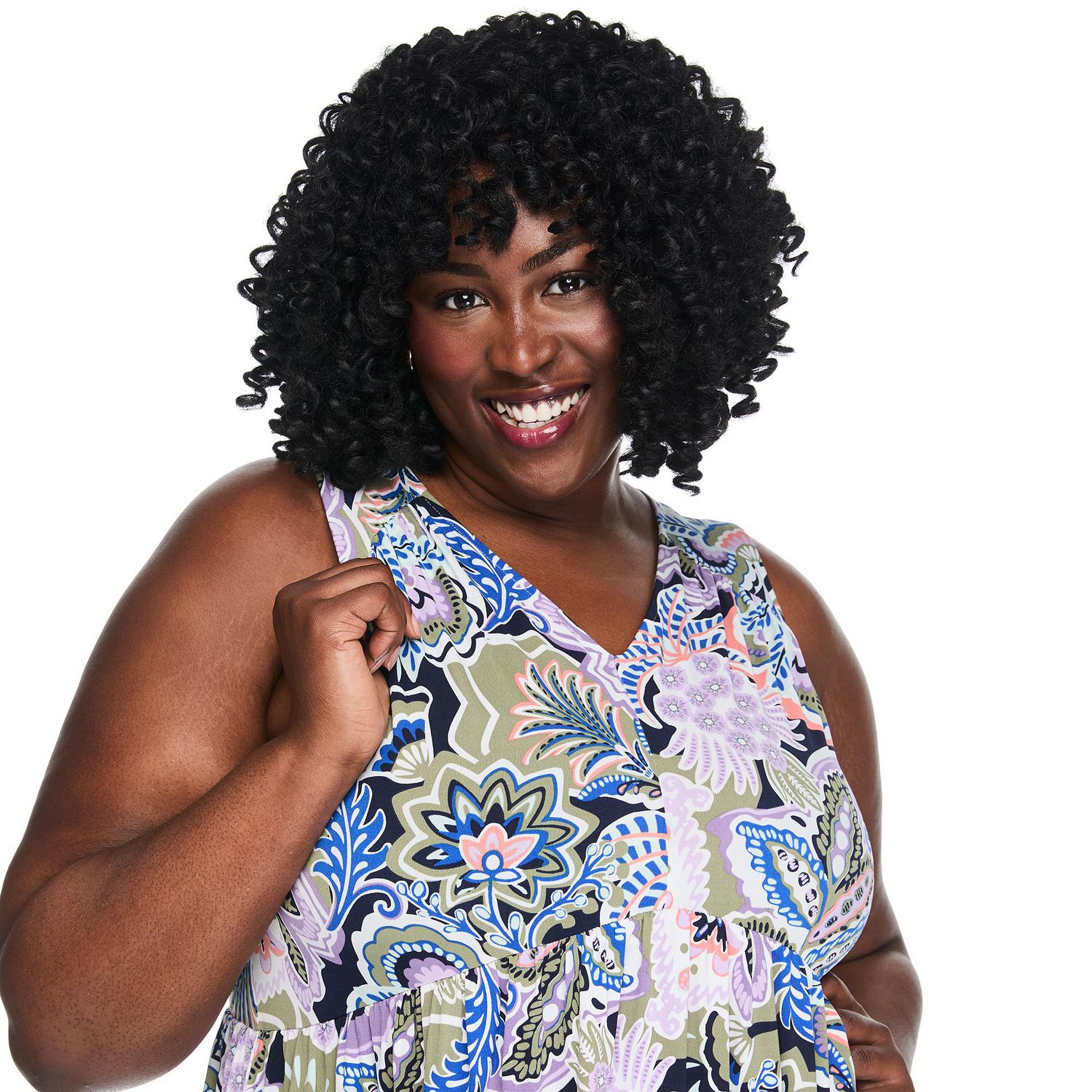 Robe fluide avec encolure en V Lane Bryant Plus pour femmes