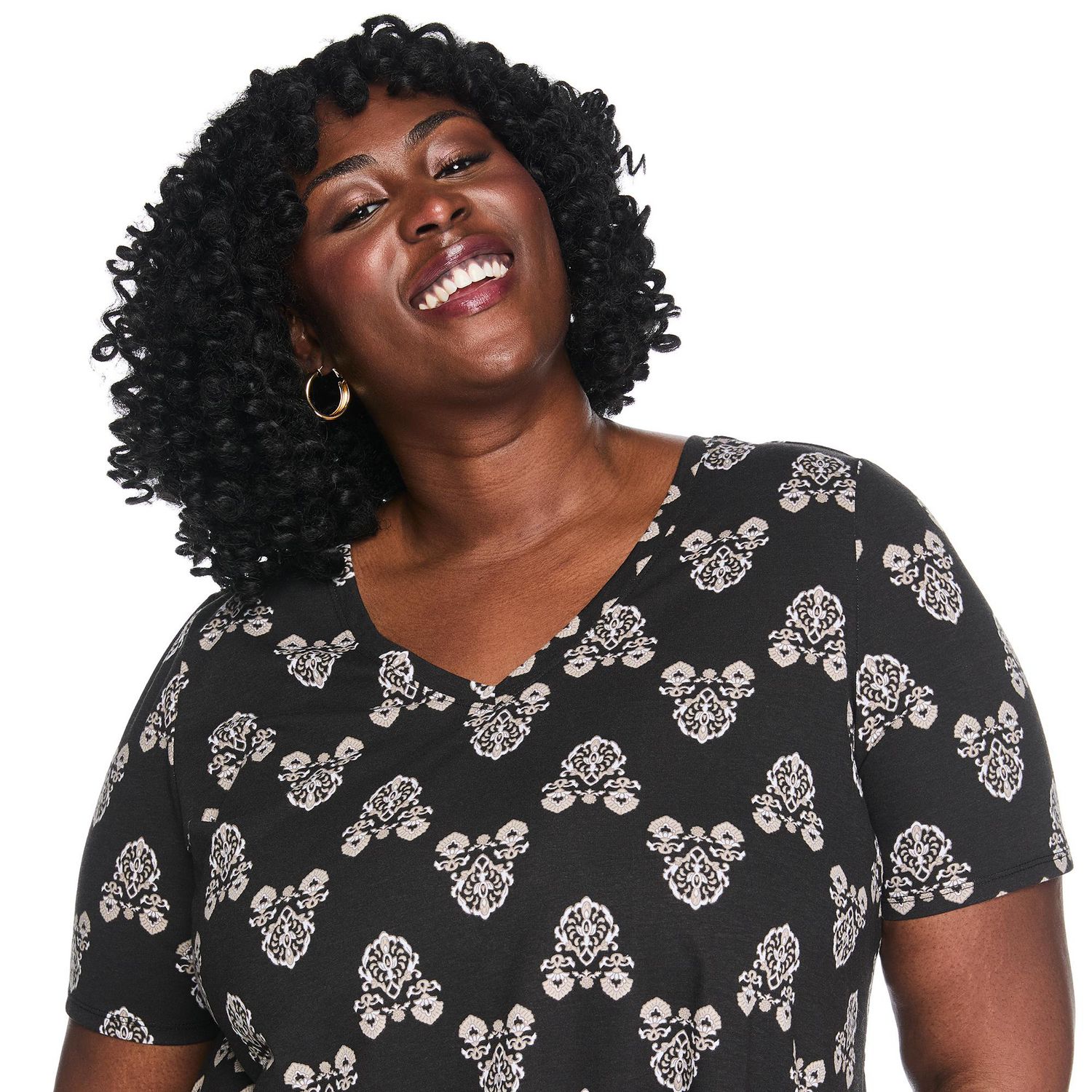 Haut fluide avec encolure en V et lanières Lane Bryant Plus pour femmes