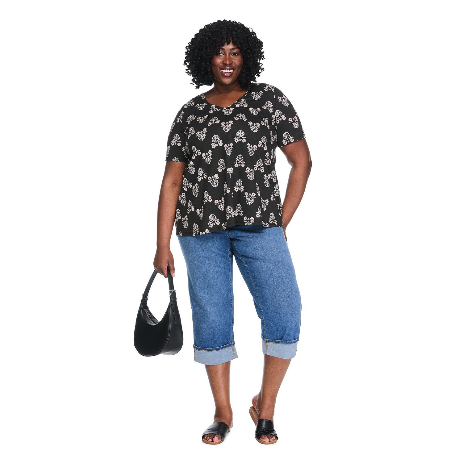 Haut fluide avec encolure en V et lanières Lane Bryant Plus pour femmes