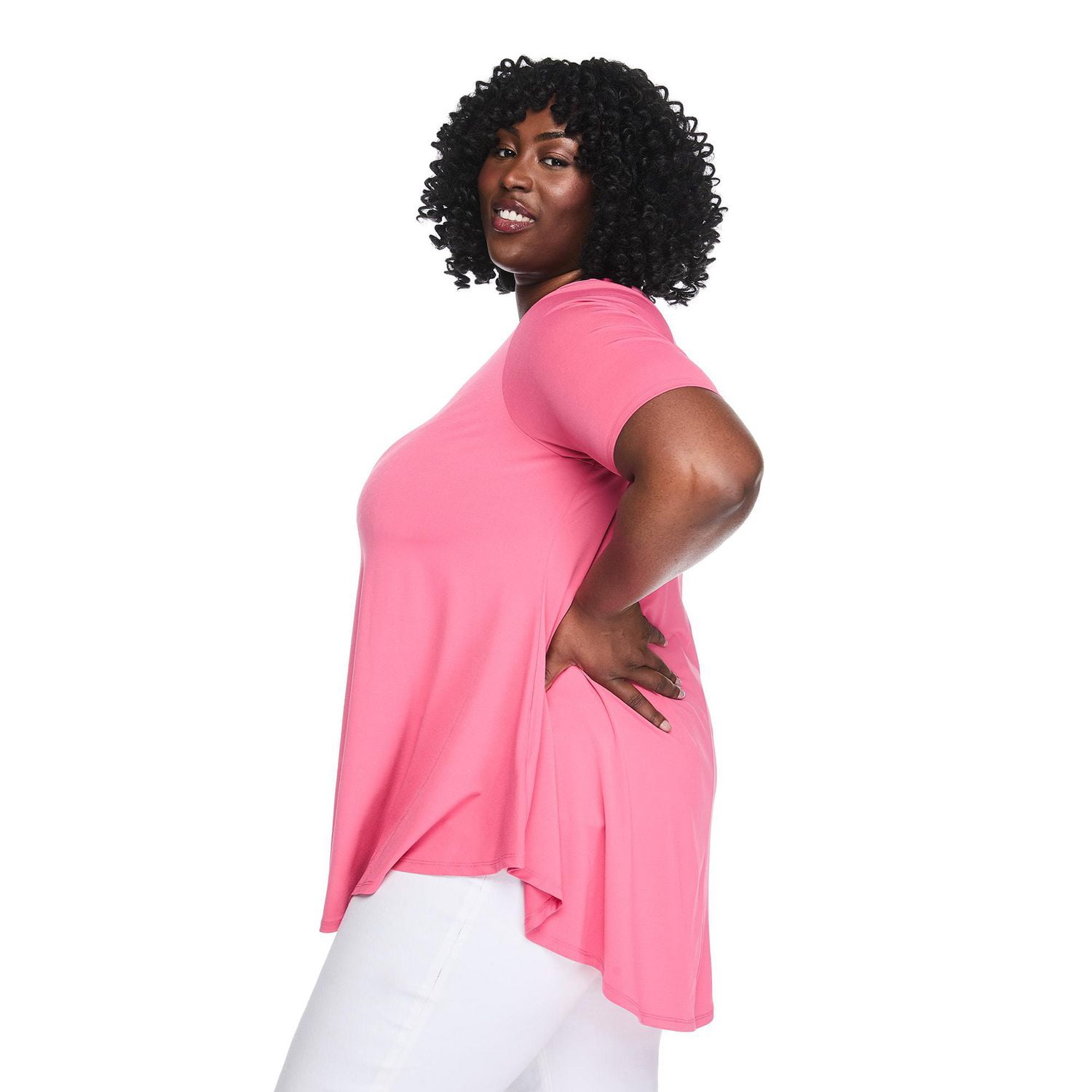 Lane Bryant Women's Plus Boat-Neck T-Shirt
