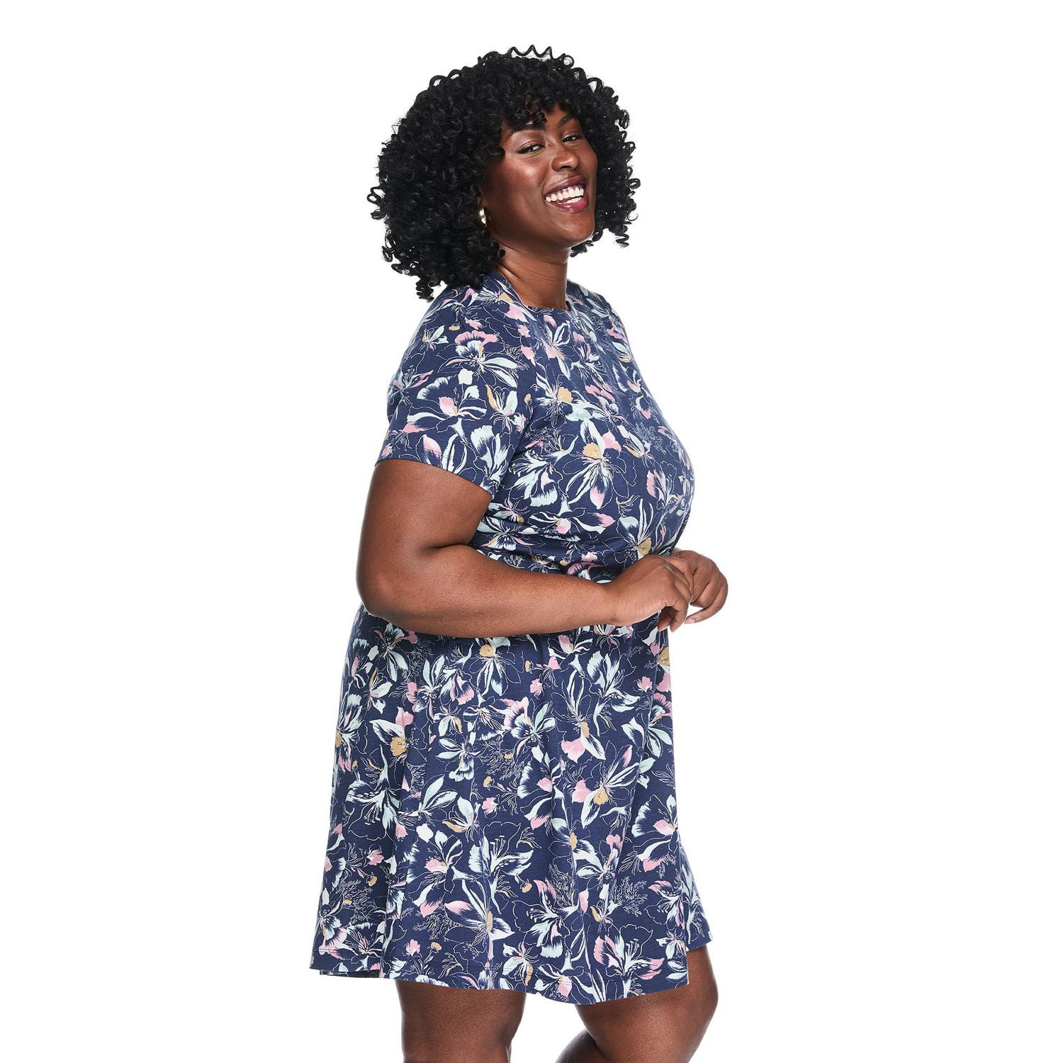 Robe t-shirt à encolure ras du cou Lane Bryant Plus pour femmes