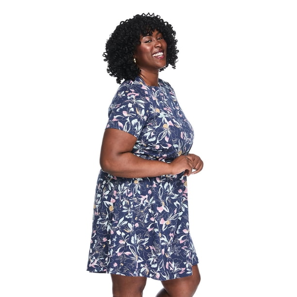 lane bryant t shirt dress Lane Bryant Soft High Low Blue T Shirt Dress Size 10/12