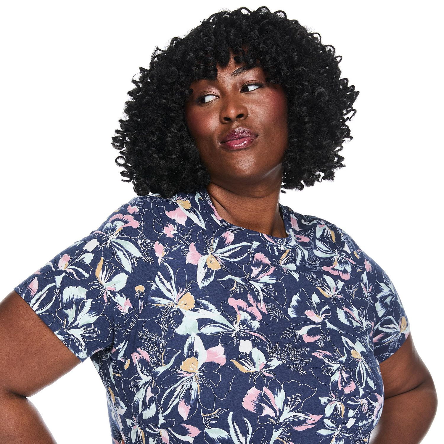 Lane Bryant Women's Plus Crew-Neck T-Shirt Dress