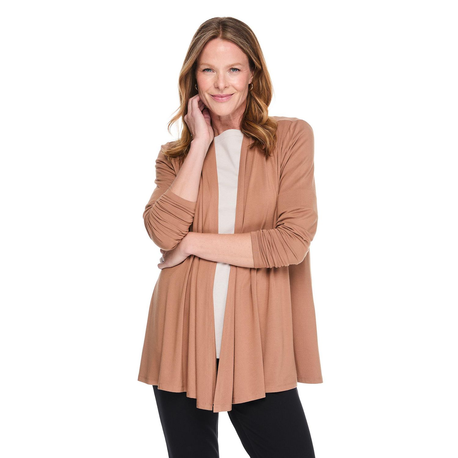 Cardigan avec motif en cascade Karen Scott pour femmes