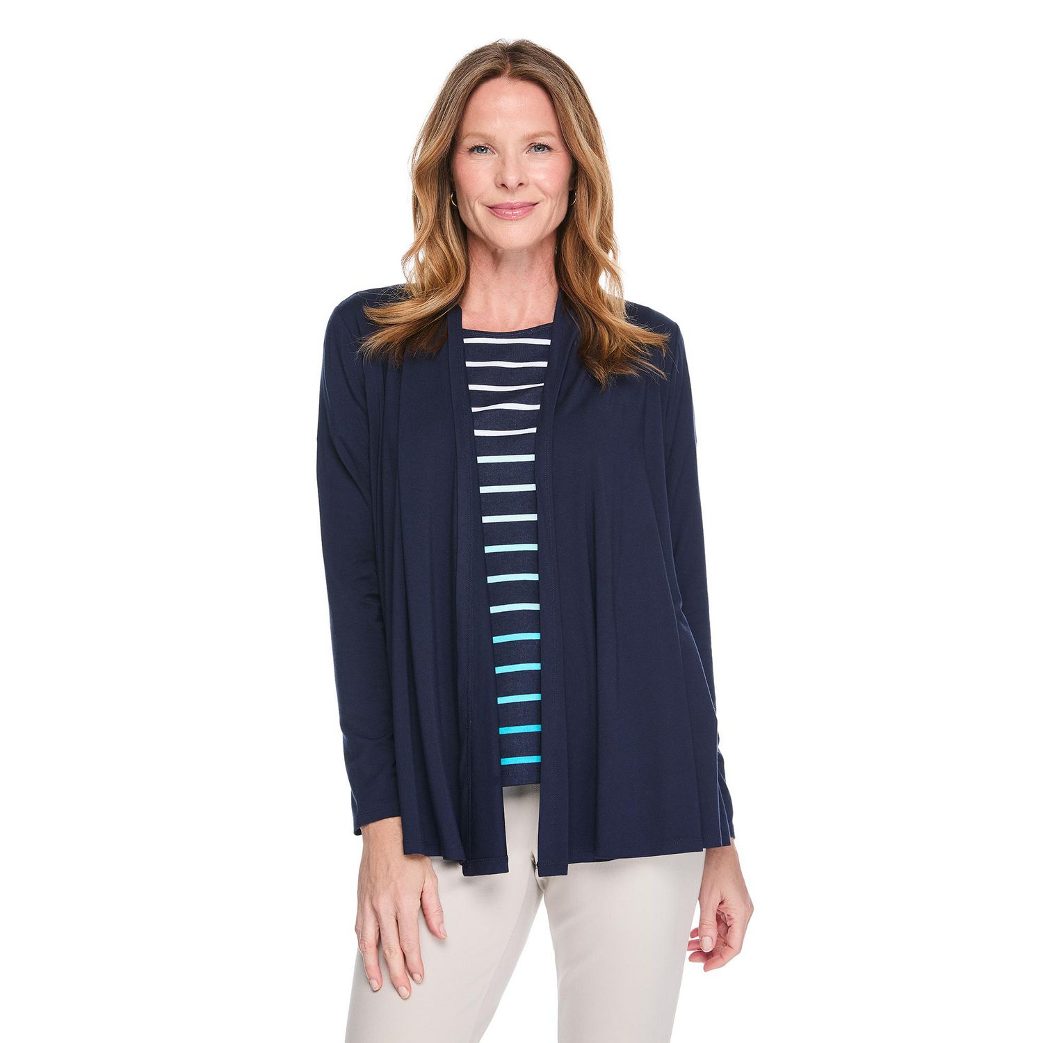 Karen Scott Women's Cascading Cardigan