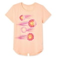 thumbnail image 1 of Athletic Works Girls' Split Back Tee, 1 of 2