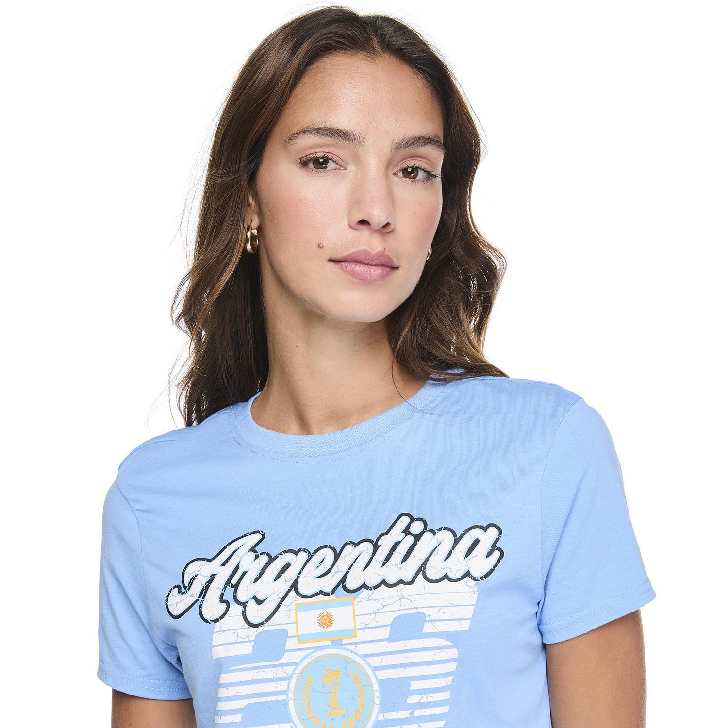T-shirt écourté Coupe du monde féminine FIFA 2026 Argentine pour femmes