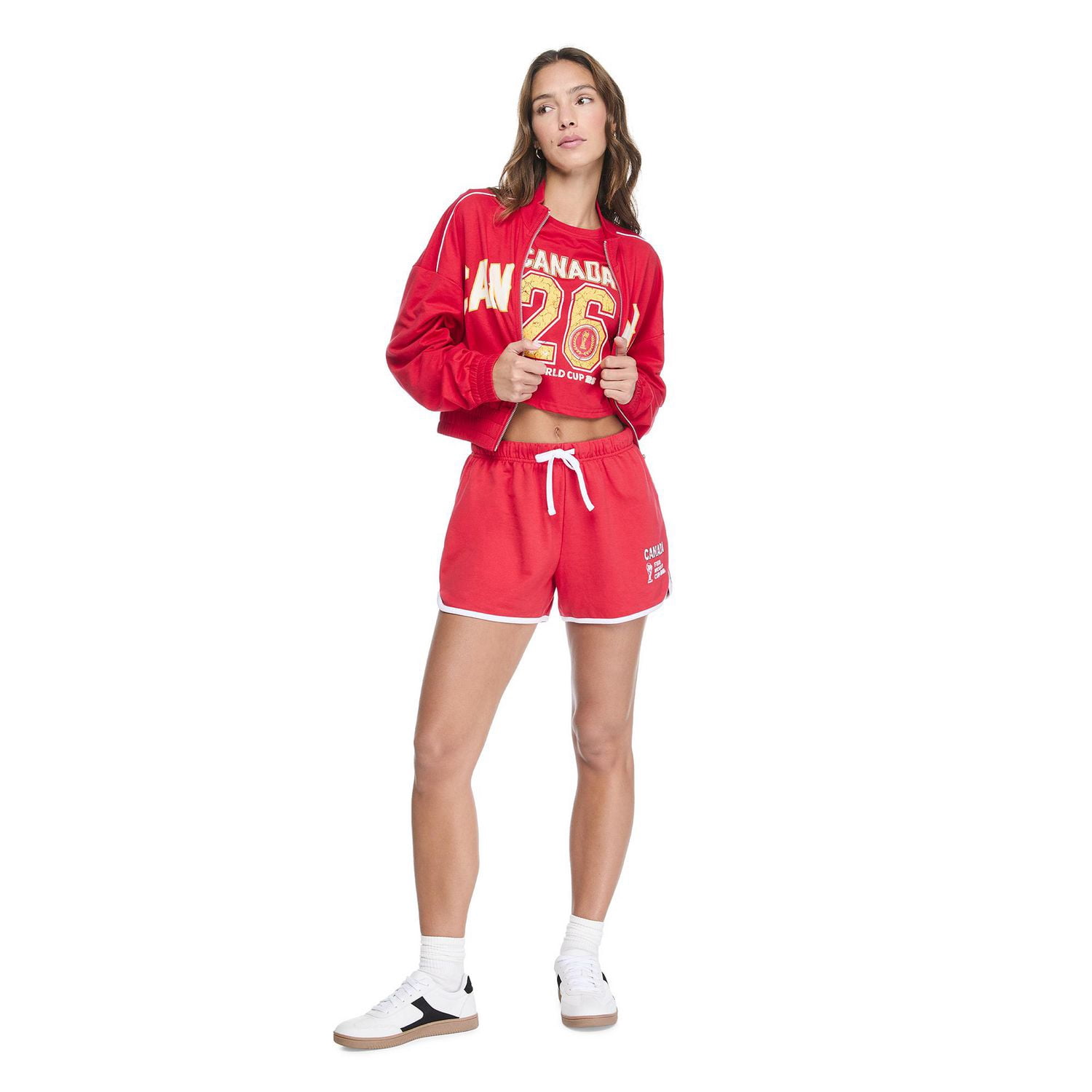 T-shirt écourté Coupe du monde féminine FIFA 2026 Canada pour femmes
