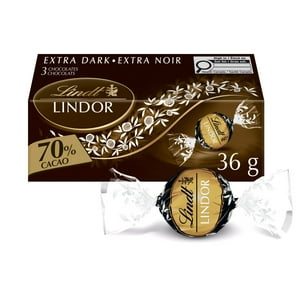 Lindt LINDOR 70% Chocolat noir de Cacao Truffes, comte de 3, 36 Boîte à grammes