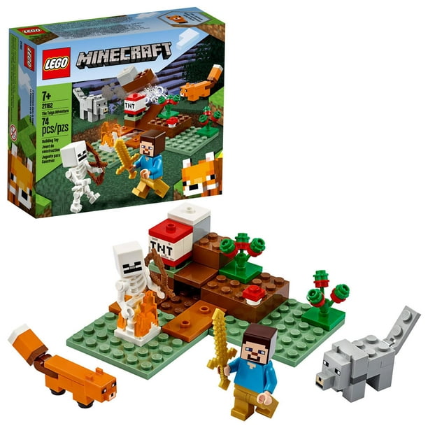 LEGO Minecraft L’aventure dans la taïga 21162 Ensemble de construction cool pour enfants (74 pièces)