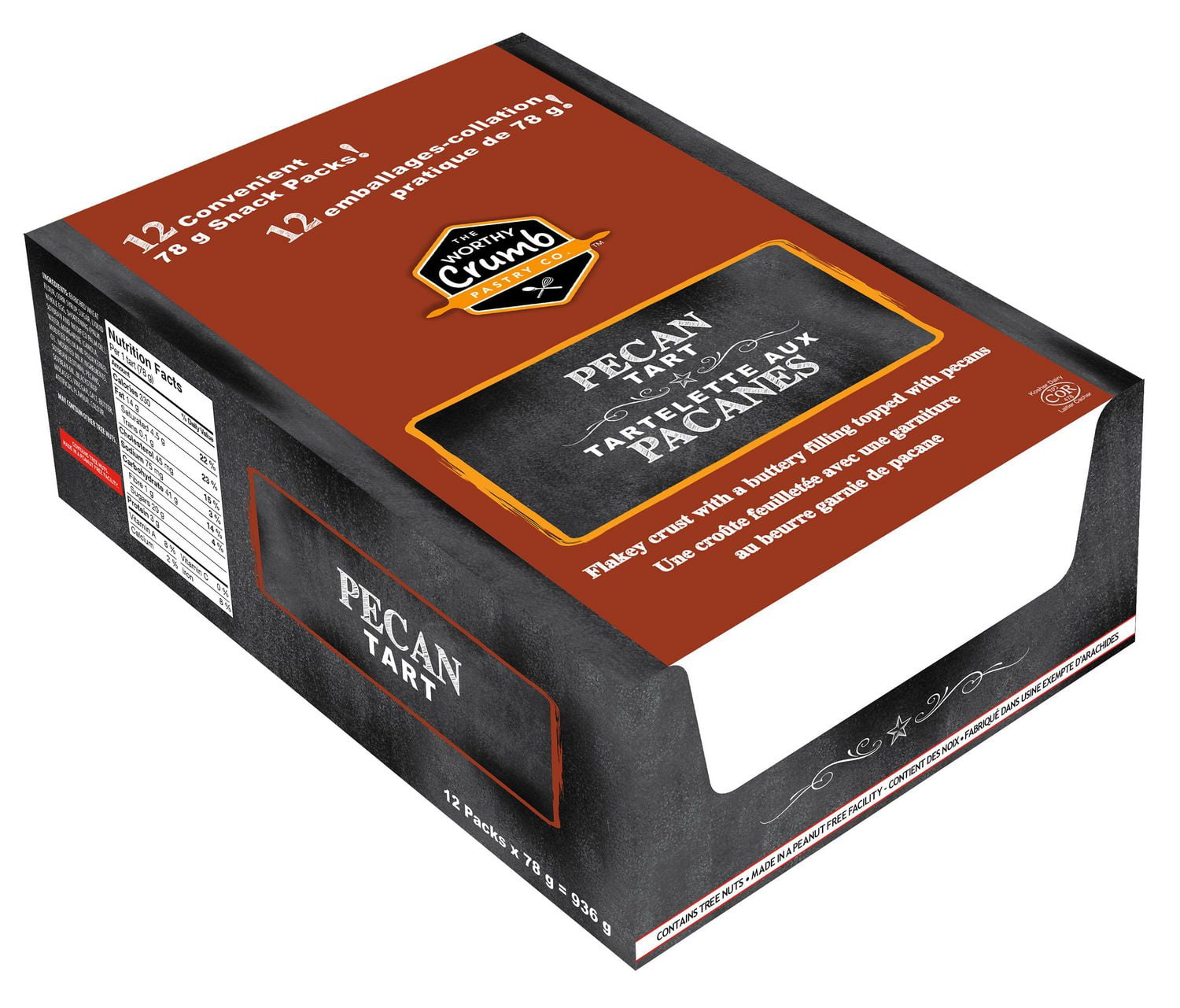 Tartelettes aux pacanes The Worthy Crumb Pastry Co® - Emballage pratique Quantité – 78 grammes