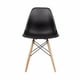 Nicer Furniture Chaises de salle à manger de style Eiffel avec pieds en bois, noir (lot de 4) – image 2 sur 5
