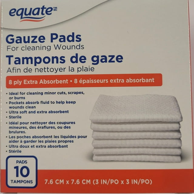 Equate Tampons de gaze , 7.5 cm x 7.5 cm