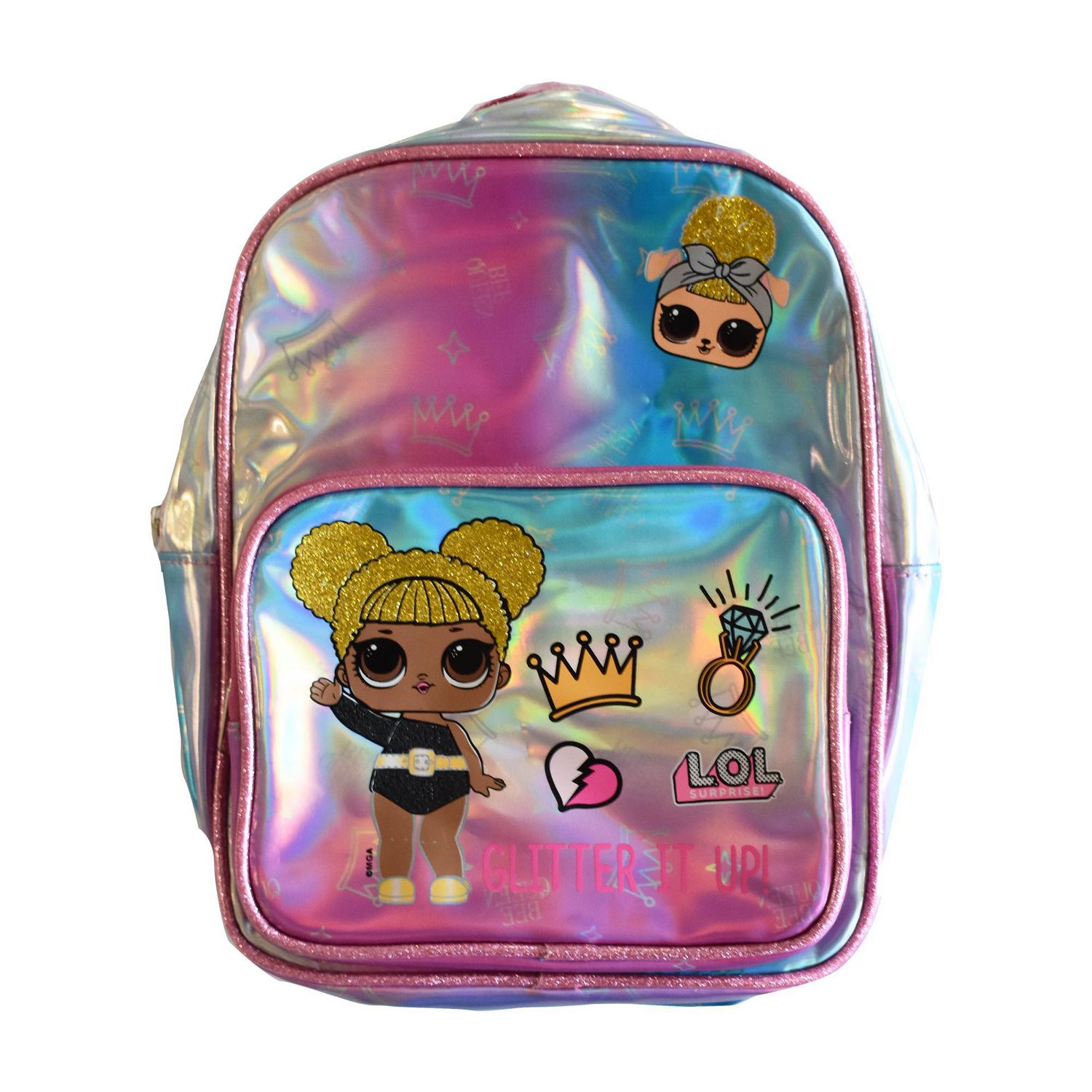 mini glitter backpack