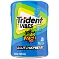 thumbnail image 1 of Trident Vibes Sour Patch Kids Blue Raspberry Sugar Free Gum, 40 Piece Bottle, 1 of 5