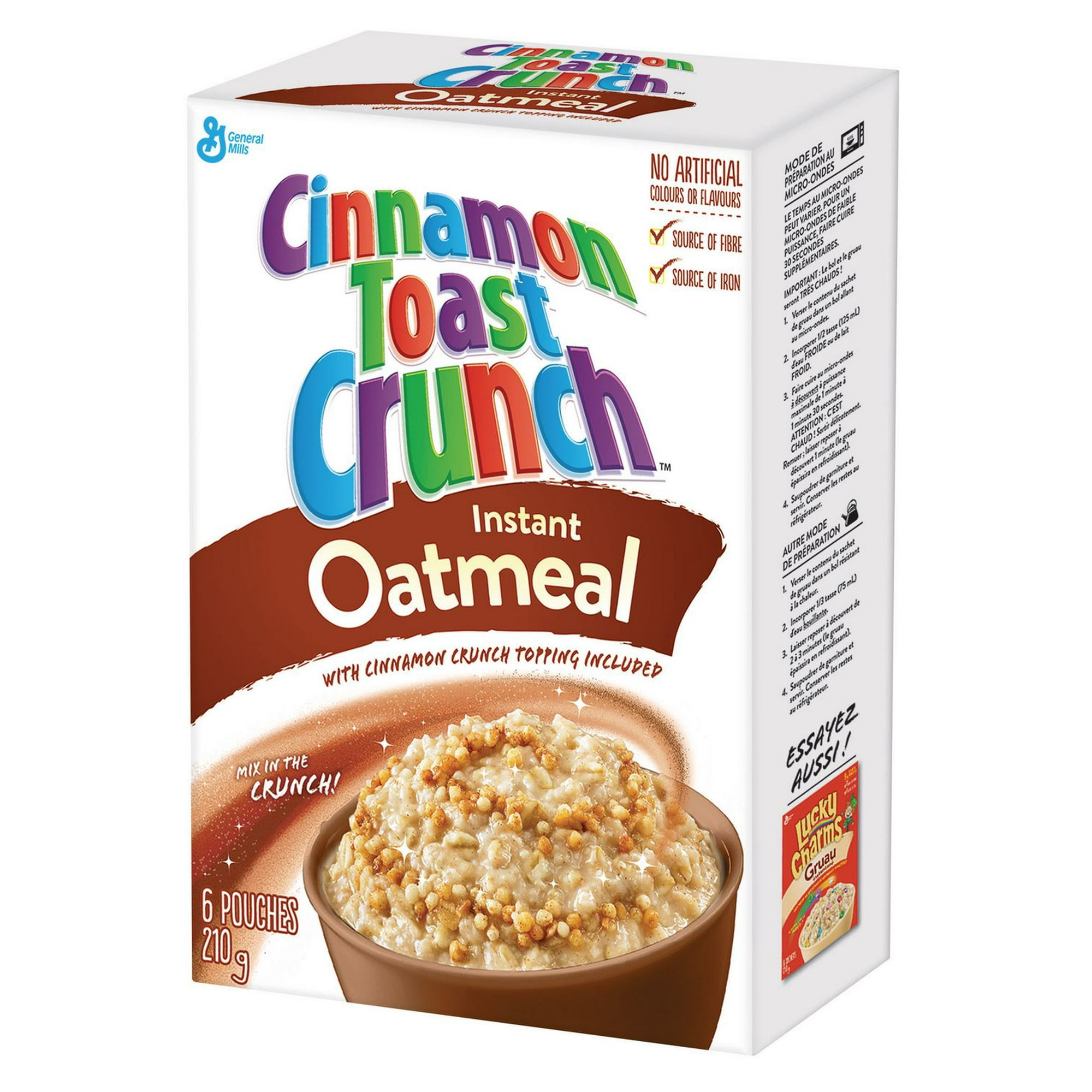 Cinnamon Toast Crunch Instant Oatmeal, 6 ct, 8.8 oz : : Grocery &  Gourmet Food