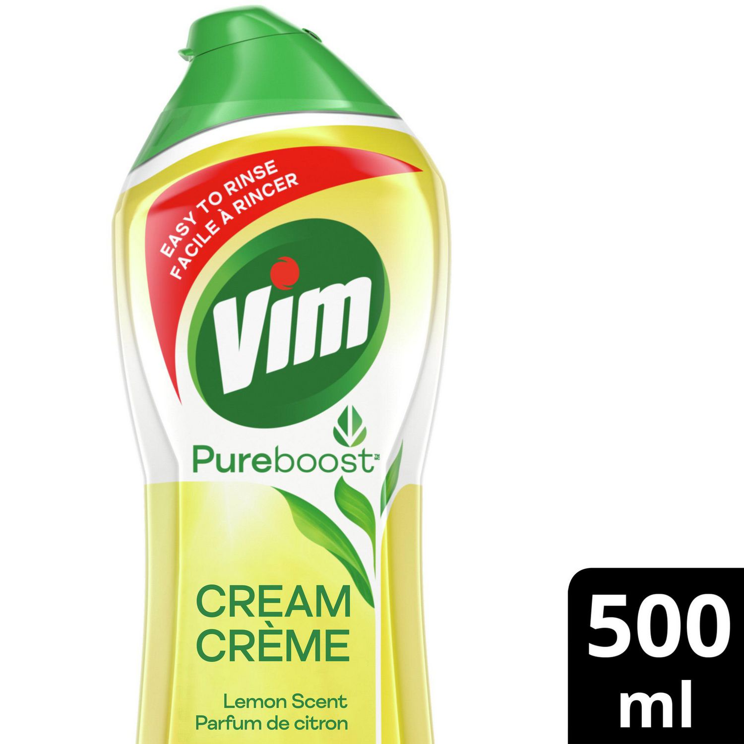 Vim PureBoost Lemon Scent Cream Cleaner, 500 ml Cream Cleaner