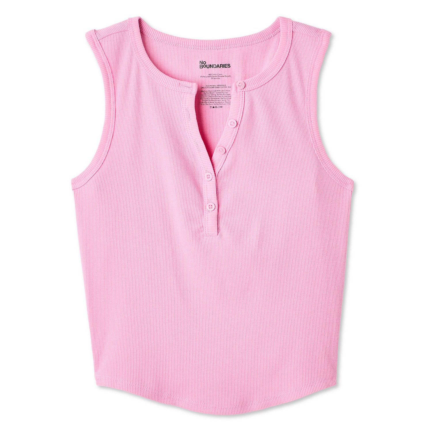 Débardeur à encolure Henley No Boundaries pour femmes