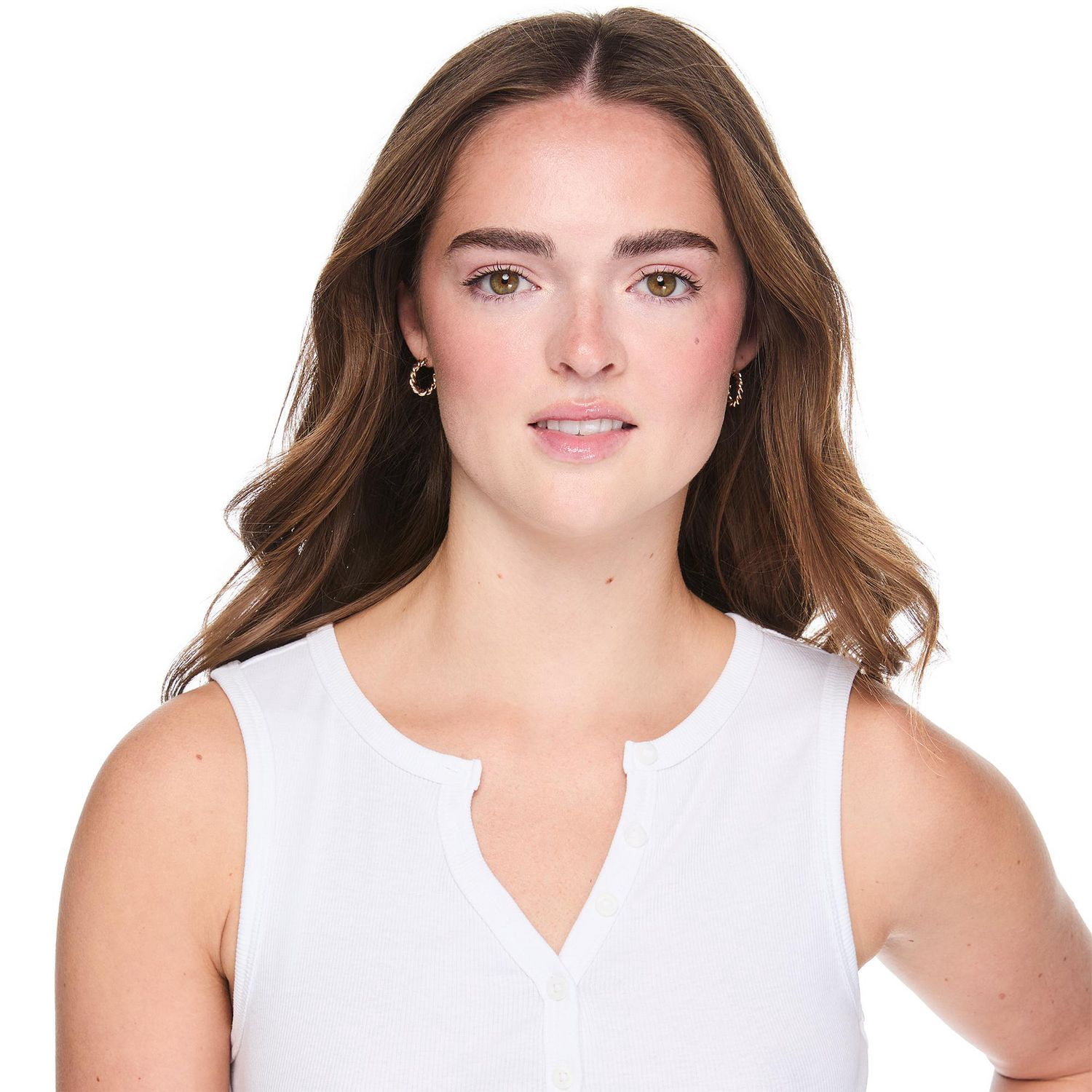 No Boundaries Women's Henley Tank Top